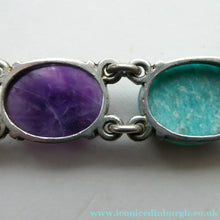 Load image into Gallery viewer, Pretty Vintage Bracelet Set with Coloured Agates. Excellent Condition
