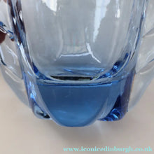 Load image into Gallery viewer, 1950s Whitefriars Glass. Sapphire Blue Flanged Vase by William Wilson. 7 1/2 inches - British Glass
