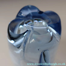 Load image into Gallery viewer, 1950s Whitefriars Glass. Sapphire Blue Flanged Vase by William Wilson. 7 1/2 inches - British Glass
