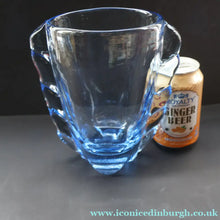 Load image into Gallery viewer, 1950s Whitefriars Glass. Sapphire Blue Flanged Vase by William Wilson. 7 1/2 inches - British Glass
