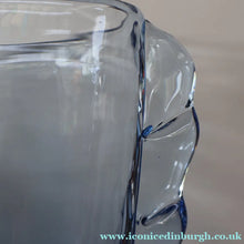 Load image into Gallery viewer, 1950s Whitefriars Glass. Sapphire Blue Flanged Vase by William Wilson. 7 1/2 inches - British Glass
