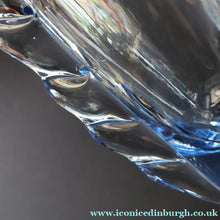 Load image into Gallery viewer, 1950s Whitefriars Glass. Sapphire Blue Flanged Vase by William Wilson. 7 1/2 inches - British Glass
