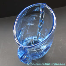 Load image into Gallery viewer, 1950s Whitefriars Glass. Sapphire Blue Flanged Vase by William Wilson. 7 1/2 inches - British Glass
