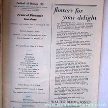 Load image into Gallery viewer, Festival of Britain Pleasure Gardens BATTERSEA Guide Book 1951
