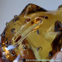 Load image into Gallery viewer, Vintage 1960s Amber Danish Glass HOLMEGAARD Piggy Bank Designed by Jacob Bang
