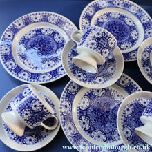 Load image into Gallery viewer, 1960s Arabia of Finland Blue and White ’Ali’ Pattern Trio by Raija Uosikkinen - European Ceramics
