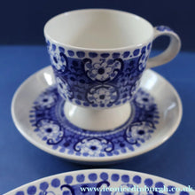 Load image into Gallery viewer, 1960s Arabia of Finland Blue and White ’Ali’ Pattern Trio by Raija Uosikkinen - European Ceramics
