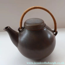 Load image into Gallery viewer, 1960s Arabia of Finland Teapot by Ulla Procope. Larger GA3 Size with Chocolate Brown Glaze - European Ceramics
