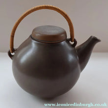 Load image into Gallery viewer, 1960s Arabia of Finland Teapot by Ulla Procope. Larger GA3 Size with Chocolate Brown Glaze - European Ceramics
