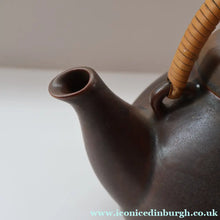 Load image into Gallery viewer, 1960s Arabia of Finland Teapot by Ulla Procope. Larger GA3 Size with Chocolate Brown Glaze - European Ceramics
