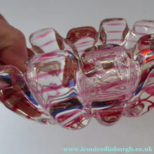 Load image into Gallery viewer, BAROVIER &amp; TOSO; Vintage Zebrati Murano Art Glass Grosse Costolature Clamshell Bowl 
