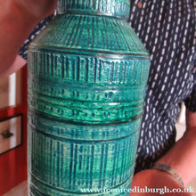 Load image into Gallery viewer, Large Vintage 1960s BITOSSI Table Lamp with More Unusual Sgraffito Striped Pattern
