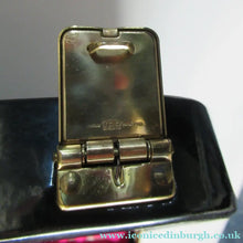 Load image into Gallery viewer, 1960s VINTAGE Vanity Case Black Patent Exterior and Bright Pink Lining
