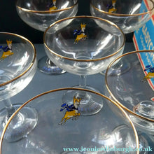 Load image into Gallery viewer, Boxed Set of Six 1960s Babycham Glasses. Plus 3 1950s Babycham Glasses

