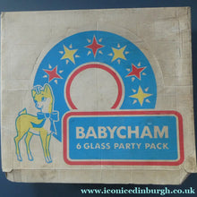 Load image into Gallery viewer, Boxed Set of Six 1960s Babycham Glasses. Plus 3 1950s Babycham Glasses
