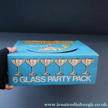 Load image into Gallery viewer, 1960s Collectable BOXED SET of Six Babycham Glasses with Yellow Deer Motif - British Glass
