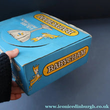 Load image into Gallery viewer, 1960s Collectable BOXED SET of Six Babycham Glasses with Yellow Deer Motif - British Glass

