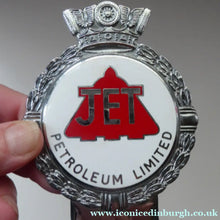 Load image into Gallery viewer, 1960s CAR BADGE for JET Petroleum Ltd
