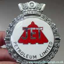 Load image into Gallery viewer, 1960s CAR BADGE for JET Petroleum Ltd
