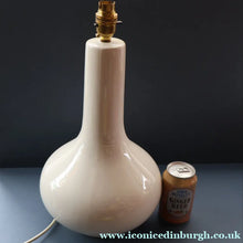 Load image into Gallery viewer, MID-CENTURY:  Highly Collectable. Matched Pair of White CASA PUPO Bulbous Ceramic Lamps. Each with stamp on base
