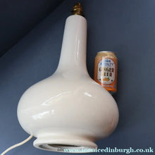 Load image into Gallery viewer, MID-CENTURY:  Highly Collectable. Matched Pair of White CASA PUPO Bulbous Ceramic Lamps. Each with stamp on base
