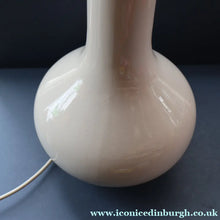 Load image into Gallery viewer, MID-CENTURY:  Highly Collectable. Matched Pair of White CASA PUPO Bulbous Ceramic Lamps. Each with stamp on base
