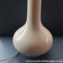 Load image into Gallery viewer, MID-CENTURY:  Highly Collectable. Matched Pair of White CASA PUPO Bulbous Ceramic Lamps. Each with stamp on base
