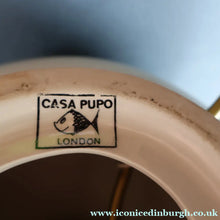 Load image into Gallery viewer, MID-CENTURY:  Highly Collectable. Matched Pair of White CASA PUPO Bulbous Ceramic Lamps. Each with stamp on base
