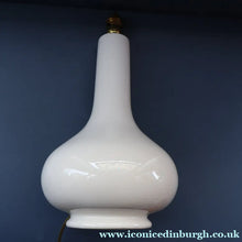 Load image into Gallery viewer, MID-CENTURY:  Highly Collectable. Matched Pair of White CASA PUPO Bulbous Ceramic Lamps. Each with stamp on base
