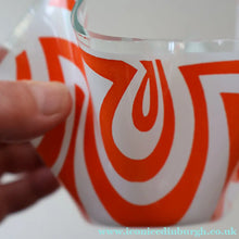 Load image into Gallery viewer,  1960s CHANCE GLASS Handkerchief Vase. Highly Sought After Geometric Decoration
