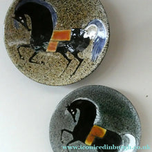 Load image into Gallery viewer, 1960s CHELSEA Studio Pottery (Joyce Morgan) Decorative Wall Plate: Hand-Painted Horse Design
