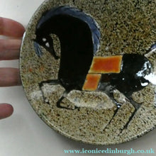 Load image into Gallery viewer, 1960s CHELSEA Studio Pottery (Joyce Morgan) Decorative Wall Plate: Hand-Painted Horse Design
