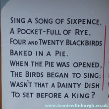 Load image into Gallery viewer, 1960s Child's Nursery Poster. SING A SONG OF SIXPENCE

