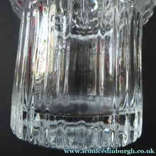 Load image into Gallery viewer, Vintage Clear Glass Vase with Trumpet Shaped Rim and Dimpled Neck; Probably Czech Sklo
