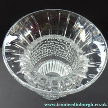 Load image into Gallery viewer, Vintage Clear Glass Vase with Trumpet Shaped Rim and Dimpled Neck; Probably Czech Sklo
