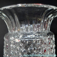 Load image into Gallery viewer, Vintage Clear Glass Vase with Trumpet Shaped Rim and Dimpled Neck; Probably Czech Sklo
