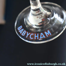 Load image into Gallery viewer, 1960s Collectable BOXED SET of Six Babycham Glasses with Yellow Deer Motif - British Glass
