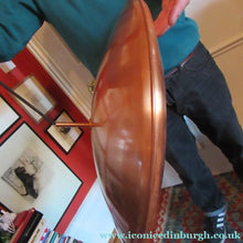 Load image into Gallery viewer, 1960s Danish Aluminium FLYING SAUCER Ceiling Light with Anodised Copper Exterior Finish &amp; Original Diffuser 
