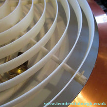 Load image into Gallery viewer, 1960s Danish Aluminium FLYING SAUCER Ceiling Light with Anodised Copper Exterior Finish &amp; Original Diffuser 
