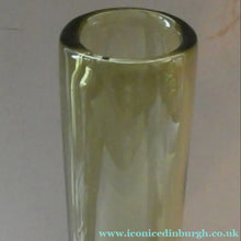 Load image into Gallery viewer, Per Lutken for Holmegaard. Olive-Grey Tubular Chimney Vase. Signed and dated 1960
