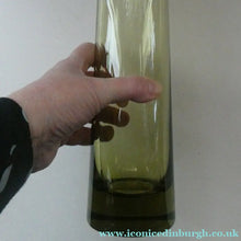 Load image into Gallery viewer, Per Lutken for Holmegaard. Olive-Grey Tubular Chimney Vase. Signed and dated 1960
