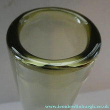 Load image into Gallery viewer, Per Lutken for Holmegaard. Olive-Grey Tubular Chimney Vase. Signed and dated 1960
