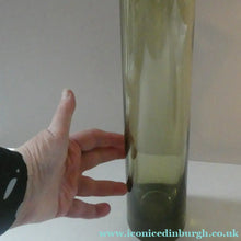 Load image into Gallery viewer, Per Lutken for Holmegaard. Olive-Grey Tubular Chimney Vase. Signed and dated 1960
