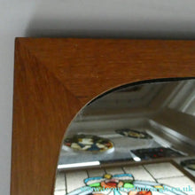 Load image into Gallery viewer, 1960s DANISH Pedersen &amp; Hansen (P&amp;H) wall mirror in a teak wooden frame with a small integrated shelf
