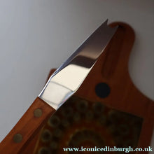 Load image into Gallery viewer, 1960s DANISH TEAK Vintage Cheese or Chopping Board with Ceramic Tile &amp; Orirignal Cheese Knife
