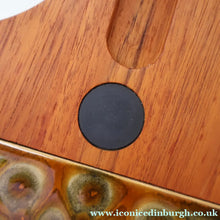 Load image into Gallery viewer, 1960s DANISH TEAK Vintage Cheese or Chopping Board with Ceramic Tile &amp; Orirignal Cheese Knife
