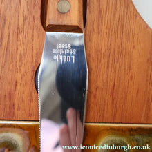 Load image into Gallery viewer, 1960s DANISH TEAK Vintage Cheese or Chopping Board with Ceramic Tile &amp; Orirignal Cheese Knife
