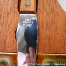 Load image into Gallery viewer, 1960s DANISH TEAK Vintage Cheese or Chopping Board with Ceramic Tile &amp; Orirignal Cheese Knife
