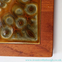 Load image into Gallery viewer, 1960s DANISH TEAK Vintage Cheese or Chopping Board with Ceramic Tile &amp; Orirignal Cheese Knife
