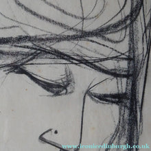 Load image into Gallery viewer, 1960s Nigel Lambourne Black Chalk Nude Study Drawing
